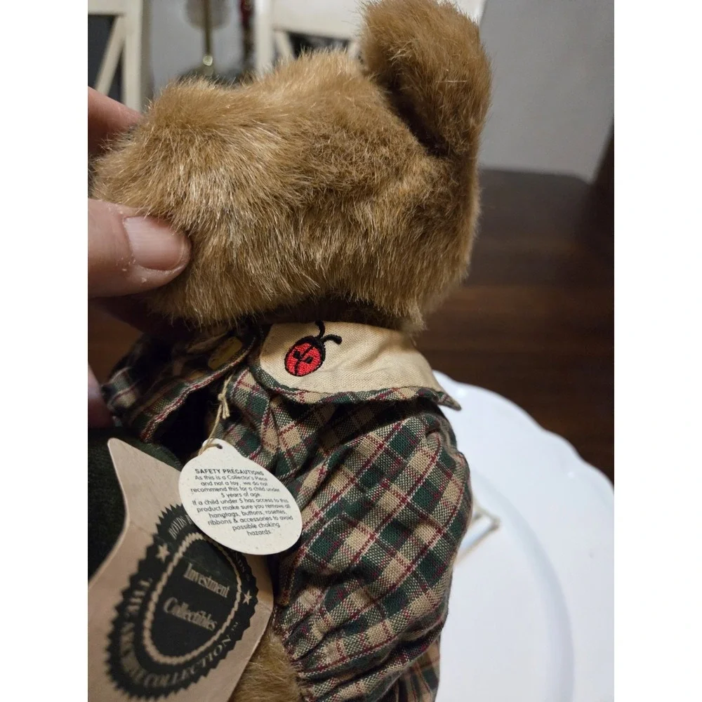 Vintage Boyd's Bears Hunter Bearsdale  Greenspan Hang Tags 1-piece Plaid Outfit